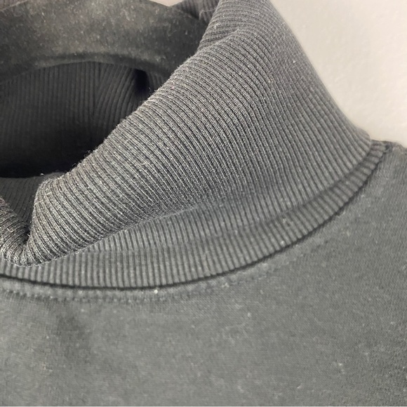 Zara Knit Bell Sleeve Cotton Oversized Turtleneck Sweater Small Black - Picture 6 of 11